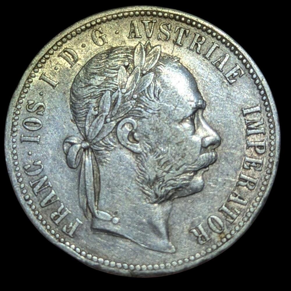 1879 Austria 1 Florin Francis Joseph I - Picture 3 of 3